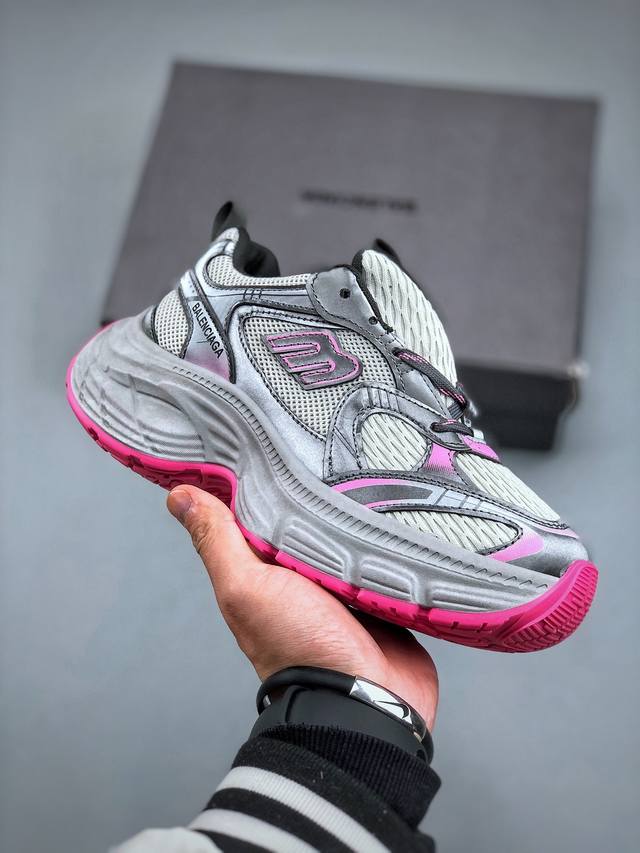 E 23Ss巴黎世家balenciaga Sneaker Rose Pink Black 运动休闲鞋系列低帮潮流风百搭休闲运动鞋 尺码 36-40