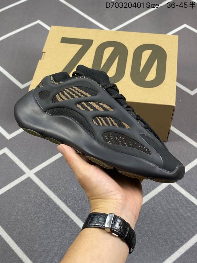 公司级 真爆 阿迪达斯 Adidas Yeezy 700 V3 异形椰子700男女老爹鞋跑步鞋 运动鞋 男女同款 Yeezy 700 V3 的外形和技术含量有着
