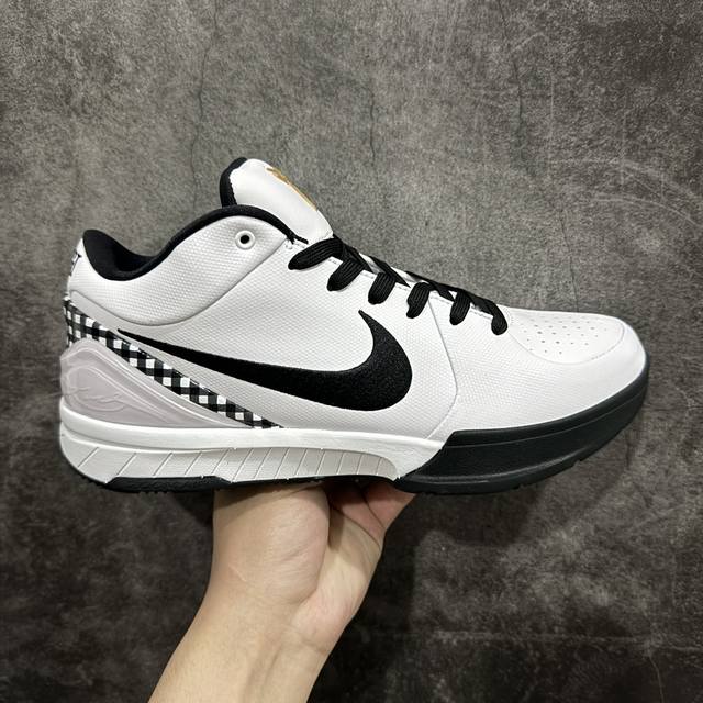 Og纯原版 科比4白黑 Nike Zoom Kobe4 Mambacita Gigi 耐磨透气 低帮 实战篮球鞋 男女同款 货号 Fj9363-100 市售最高
