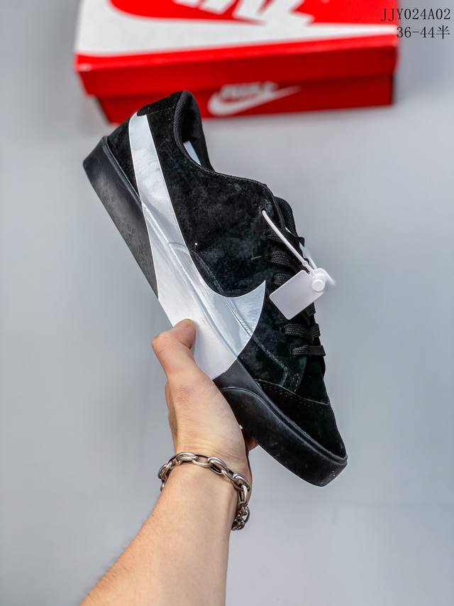 补出 耐克 Nike Blazer Low Sd Yy 开拓者大勾透明网纱休闲运动板鞋 Av2253-001 Jjy024A02
