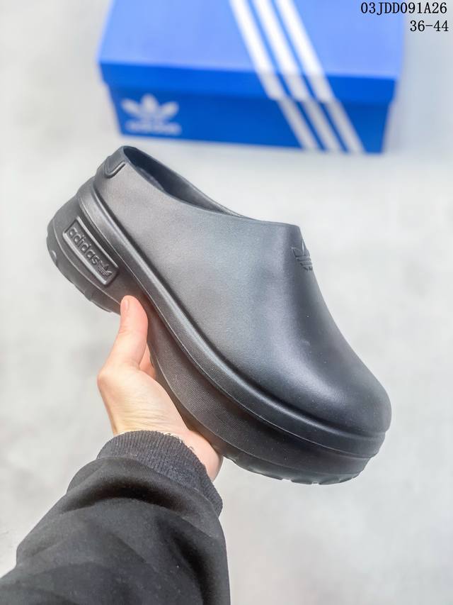 阿迪达斯 Adidas Originals Adifom Stan Smith Mule穆勒厨师鞋潮流厚底运动凉鞋女款一脚蹬 升级原数据楦型工程力学开发 泡沫外