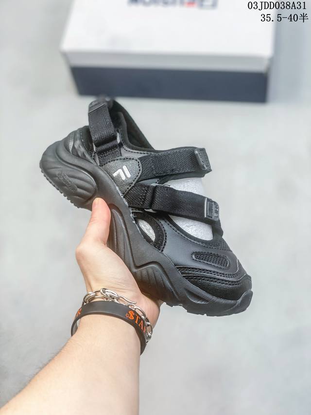 Fila Fusion斐乐潮牌conch Sandal 防滑轻便运动 凉鞋 尺码35.5-40半 编码 03Jdd038A31