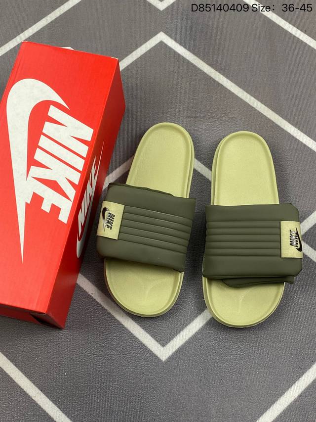 Nike Offcourt Adjust Slide 系列户外沙滩魔术贴凉拖鞋 货号：Dq9624 编码：D85140409 Size:36～45