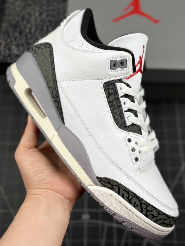 核心私 全新耐克nike Air Jordan 3 Retro Cement Grey 迈克尔 乔丹aj3代中帮复古休闲运动文化篮球鞋“黑水泥灰爆裂纹” #男女 - 点击图像关闭