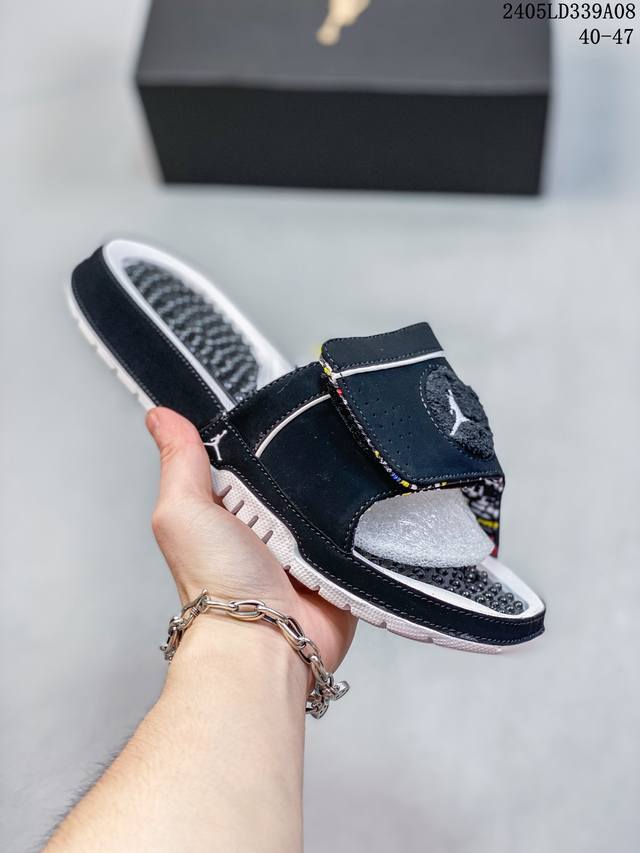Air Jordan Super Play 乔丹拖鞋 Aj拖鞋 灰色 运动拖鞋 钩环带提供可调节的安全贴合；鞋面的合成皮革提供舒适的耐用性；带有纹理鞋床的泡沫鞋 - 点击图像关闭