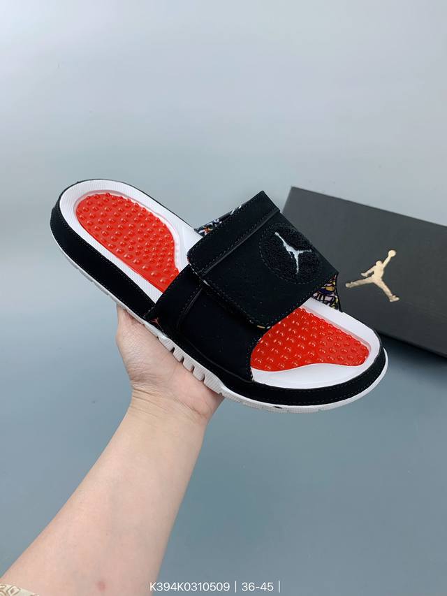 真标耐克 Nike Air Jordan Xi 乔8乔1 拖鞋 Aj8拖鞋系列 情侣休闲复古居家拖鞋 Size：如图 编码：K394K0310509 - 点击图像关闭