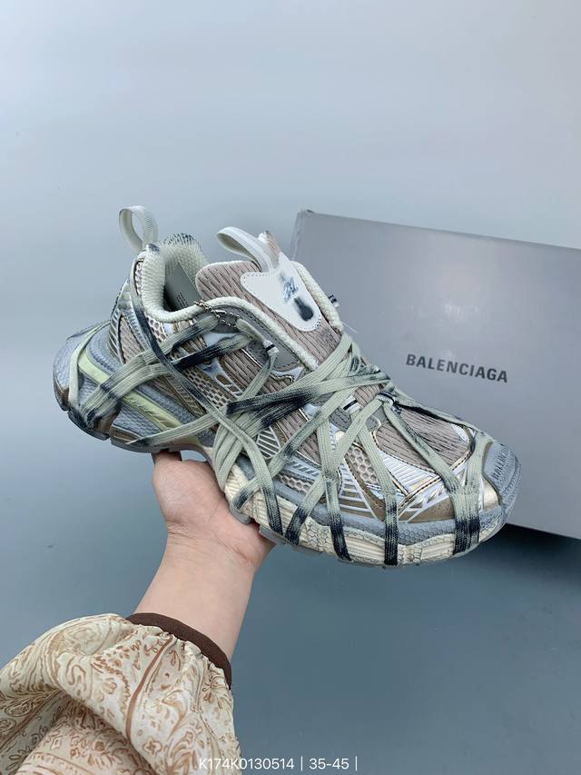 Balenciaga Phantom Sneaker 巴黎世家全新3Xl绑带款潮流跑鞋 巴黎世家3Xl全新十代潮流跑鞋 采用环保天空革与网眼织物鞋面材质 中底搭