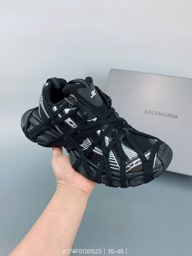 Balenciaga Phantom Sneaker 巴黎世家全新3Xl绑带款潮流跑鞋 官方同步 原厂楦头 做旧细节拉满 原鞋同步开发 巴黎世家3Xl全新十代潮
