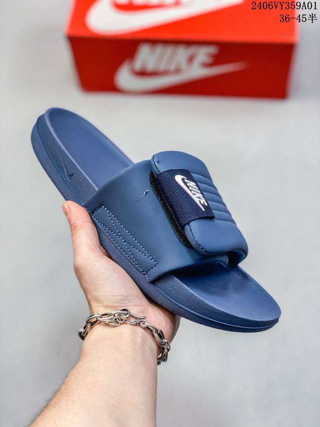Nike Offcourt Adjust Slides 夏季单品 男女鞋半码制 采用超轻一次发泡revive底模鞋床#可吸汗织物衬里材料,柔软舒适夏季必备单品，