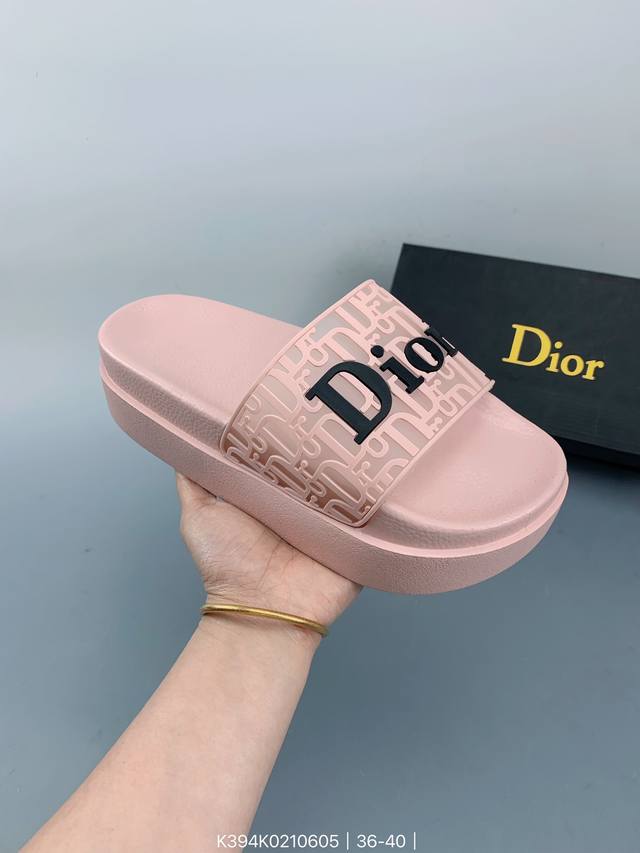 Dior迪奥字母拖鞋 size：如图 编码：K394K0210605 - 点击图像关闭