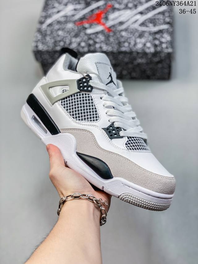耐克 Nike Air Jordan 4 Retro Og迈克尔 乔丹aj4代乔4 中帮复古休闲运动文化篮球鞋 秉承轻量化的速度型篮球鞋设计思想完成设计，降低重